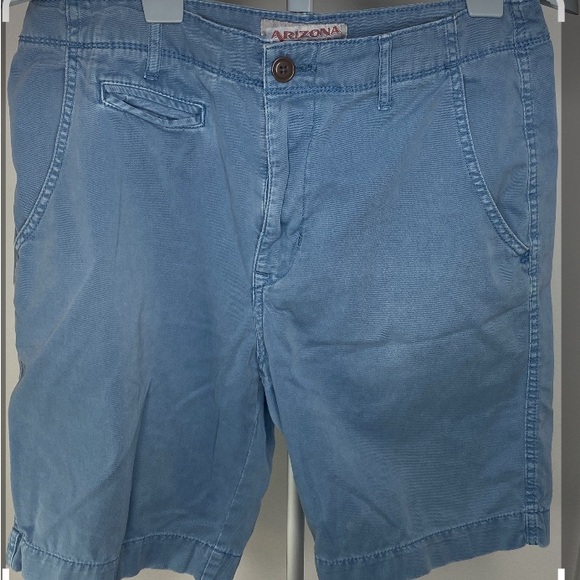 Arizona Jean Company Light Blue Flat Front Men's Shorts - Picture 7 of 8